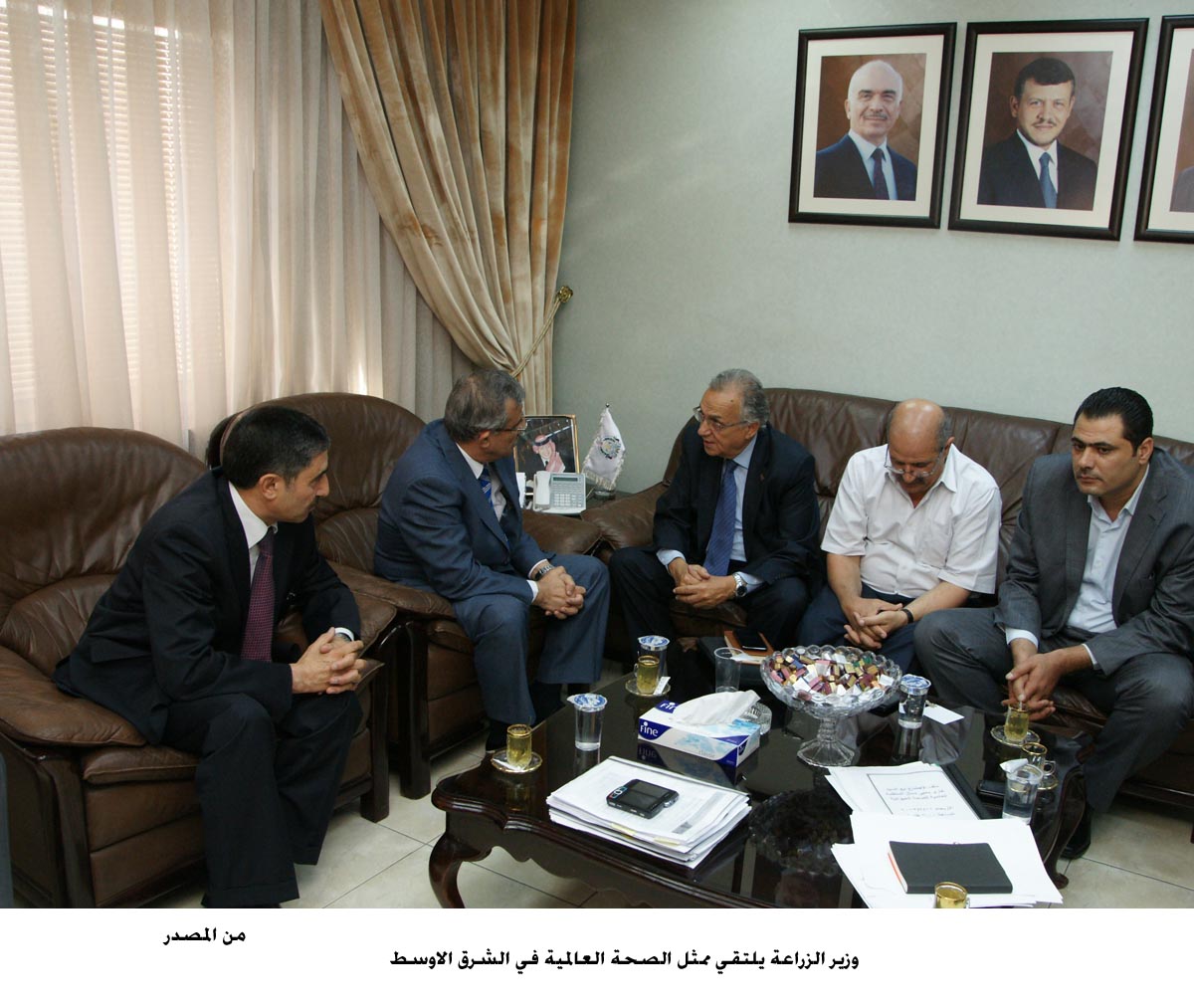 وزير الزراعة يلتقي ممثل الصحة العالمية في الشرق الاوسط