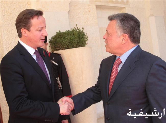 King, British prime minister discuss situation in the region