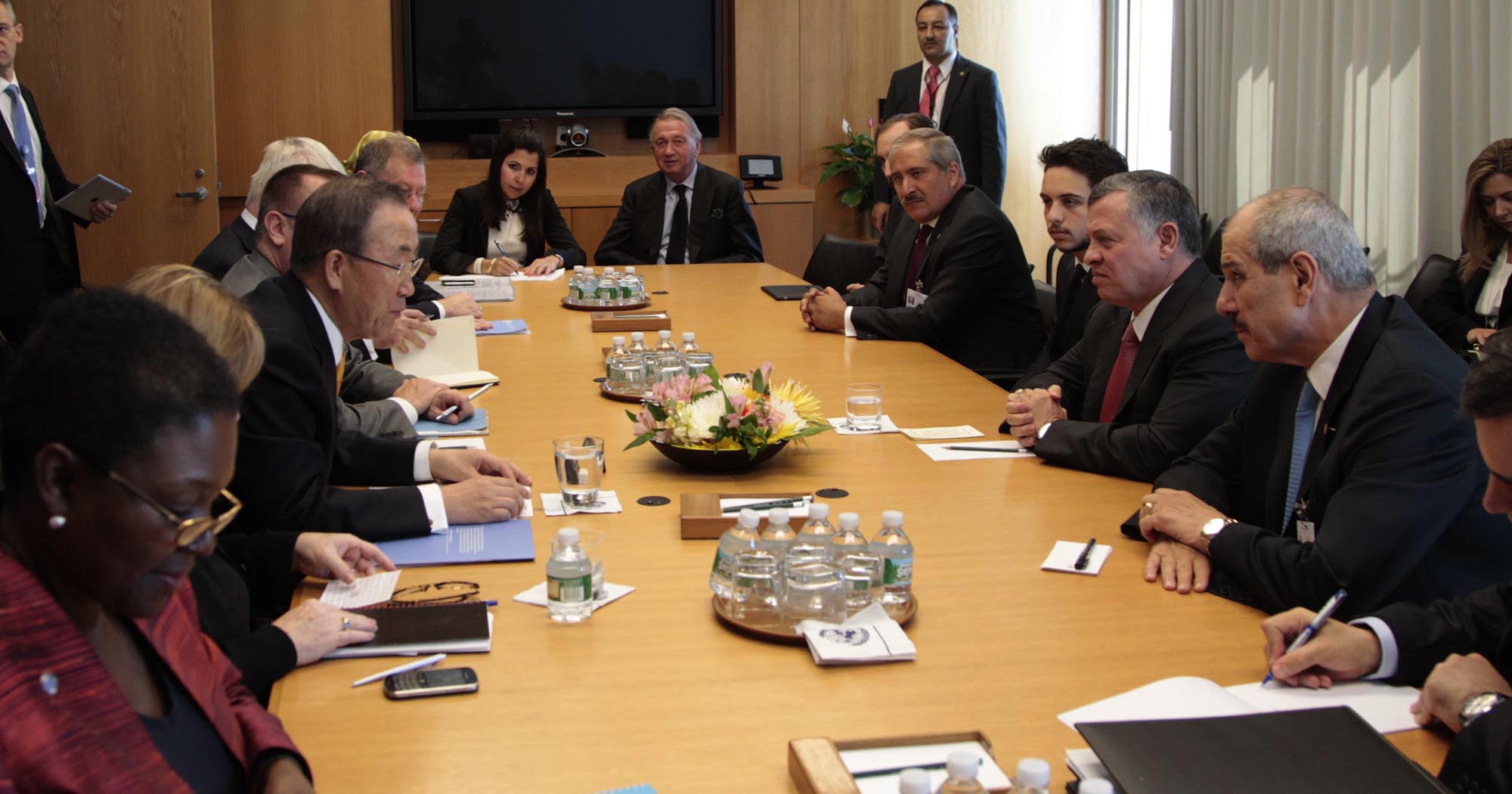 King meets UN chief, Lebanese, Tunisian presidents and Russian FM