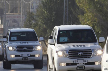 فريق من مفتشي الاسلحة الكيماوية يصل الى دمشق