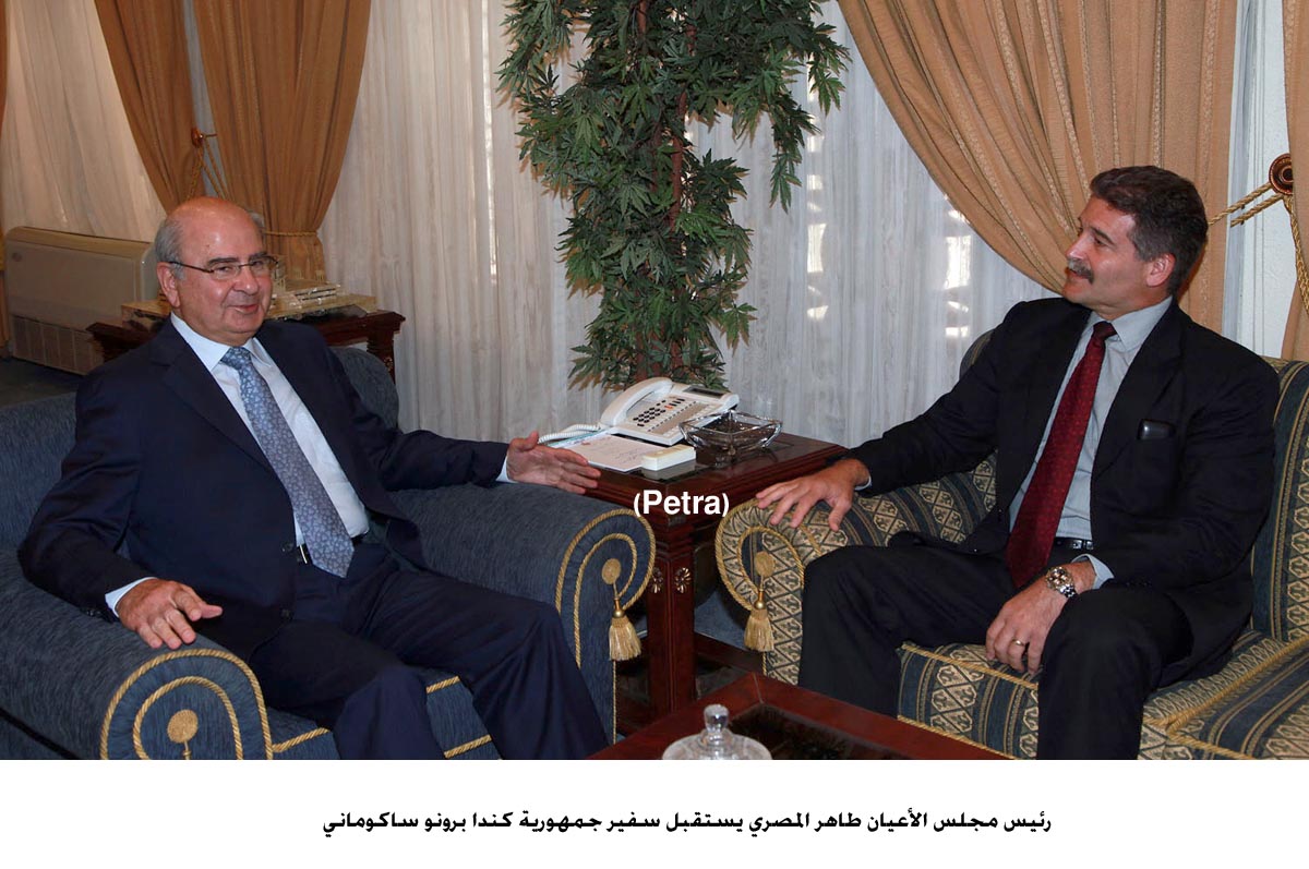 Al Masri meets Canadian, Pakistani ambassadors