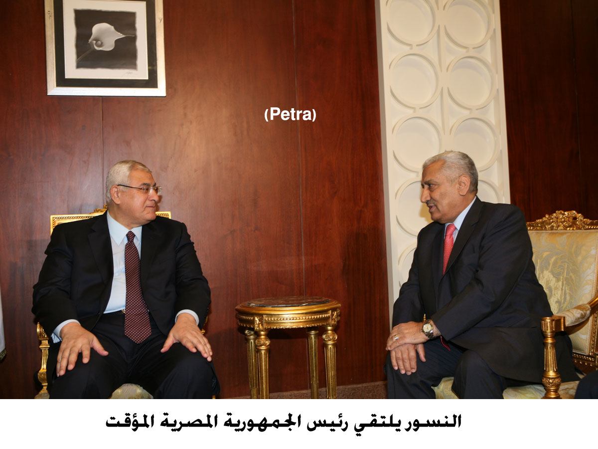 Prime minister meets interim Egyptian president