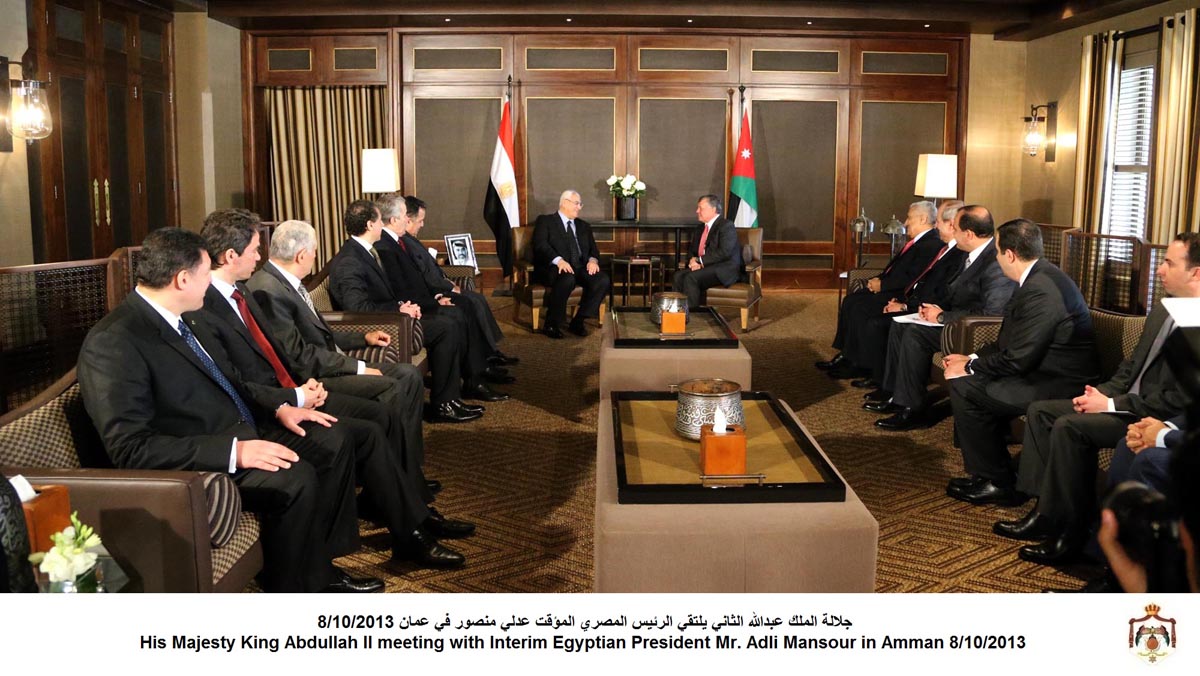 King, Egyptian president hold talks on ties, region