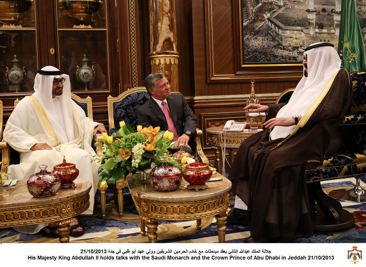 King holds talks in Jeddah with Saudi Monarch, Crown Prince of Abu Dhabi