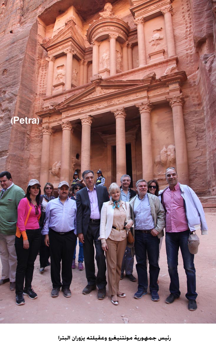 Montenegro president, his wife visit ancient city of Petra