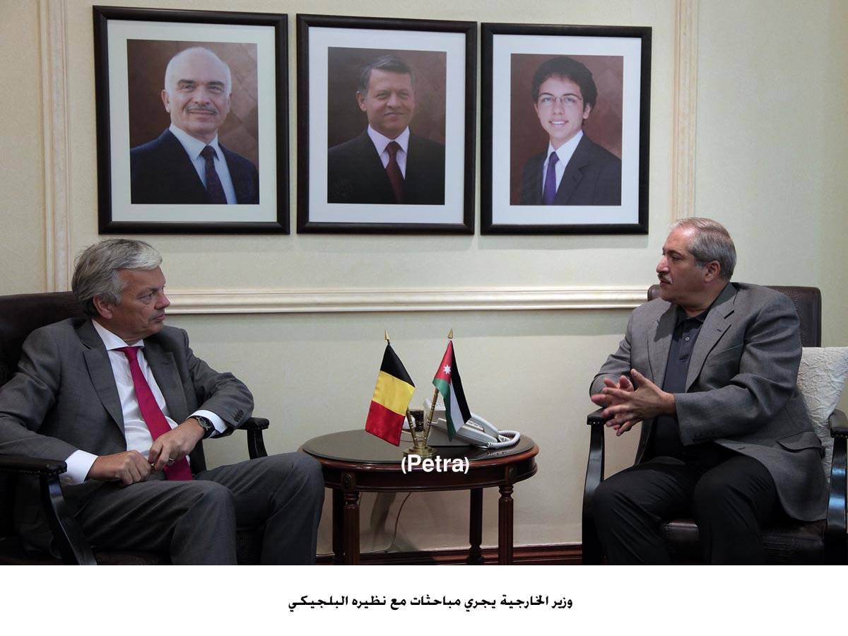 Jordan, Belgium discuss Mideast peace process, Syria