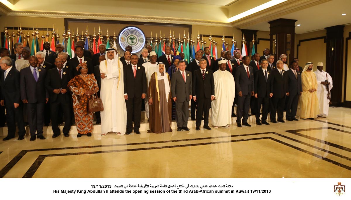 King heads Jordan's delegation to Arab-Afro Summit