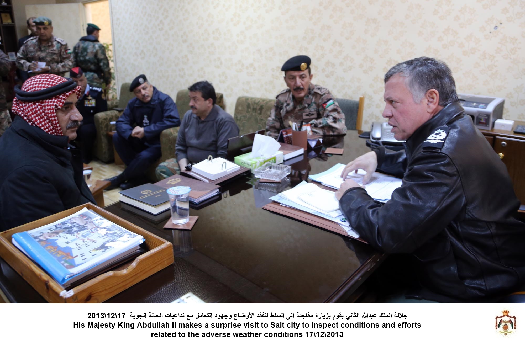 King pays surprise visit to Baqaa camp, Salt