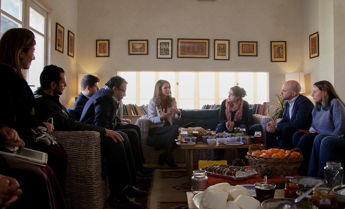 Queen Rania meets with "Go Local, Support Local" initiative