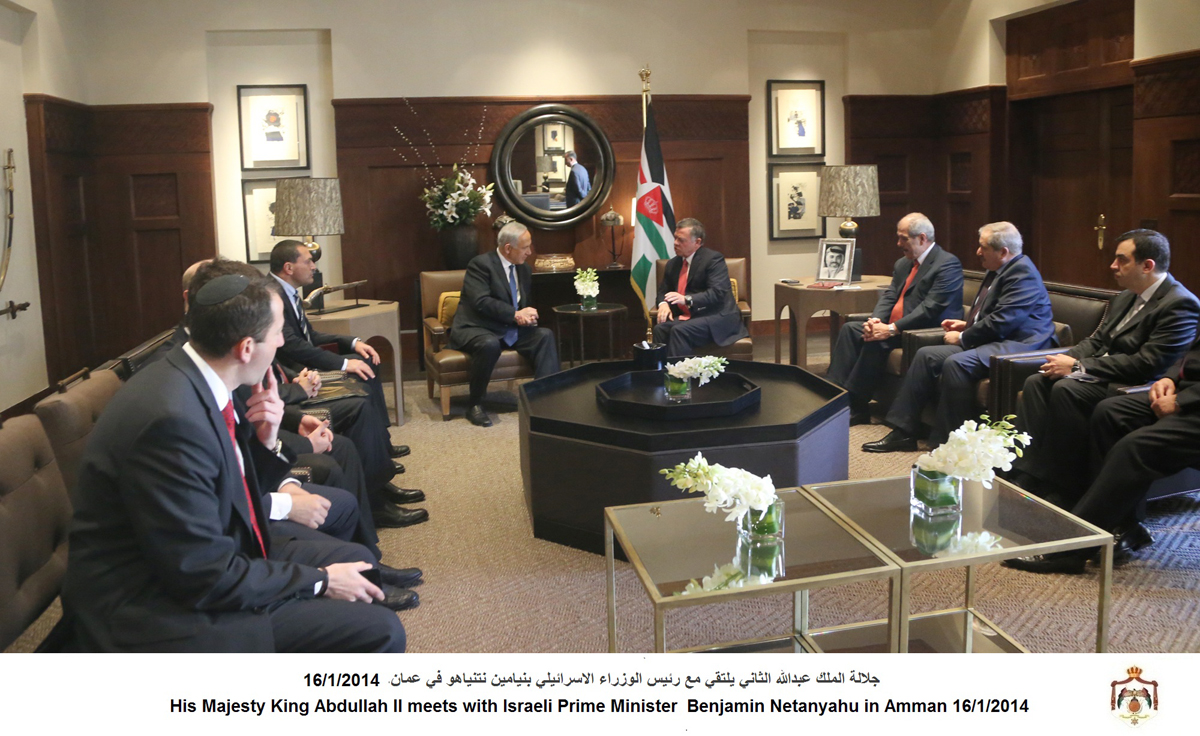 King, Israeli prime minister discuss peace talks