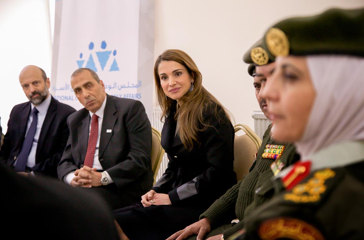 Queen Rania visits nursery at the Jordanian Royal Medical Services