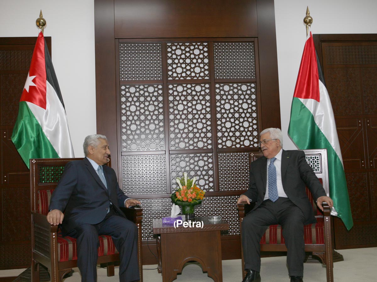 Palestinian president receives Ensour in Ramallah