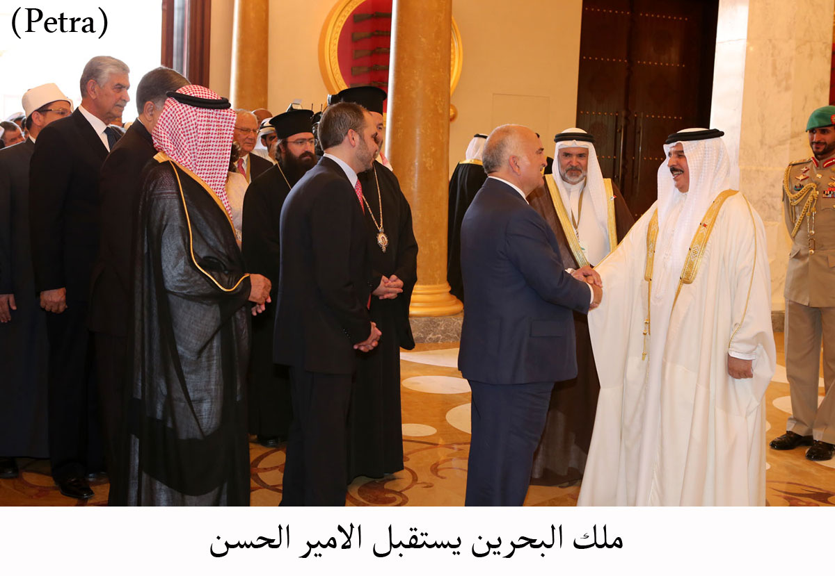 King of Bahrain receives Prince El-Hassan