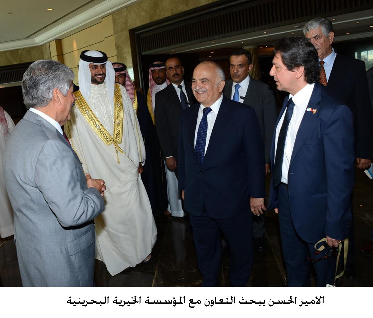 Bahrain prime minister meets with Prince El-Hassan