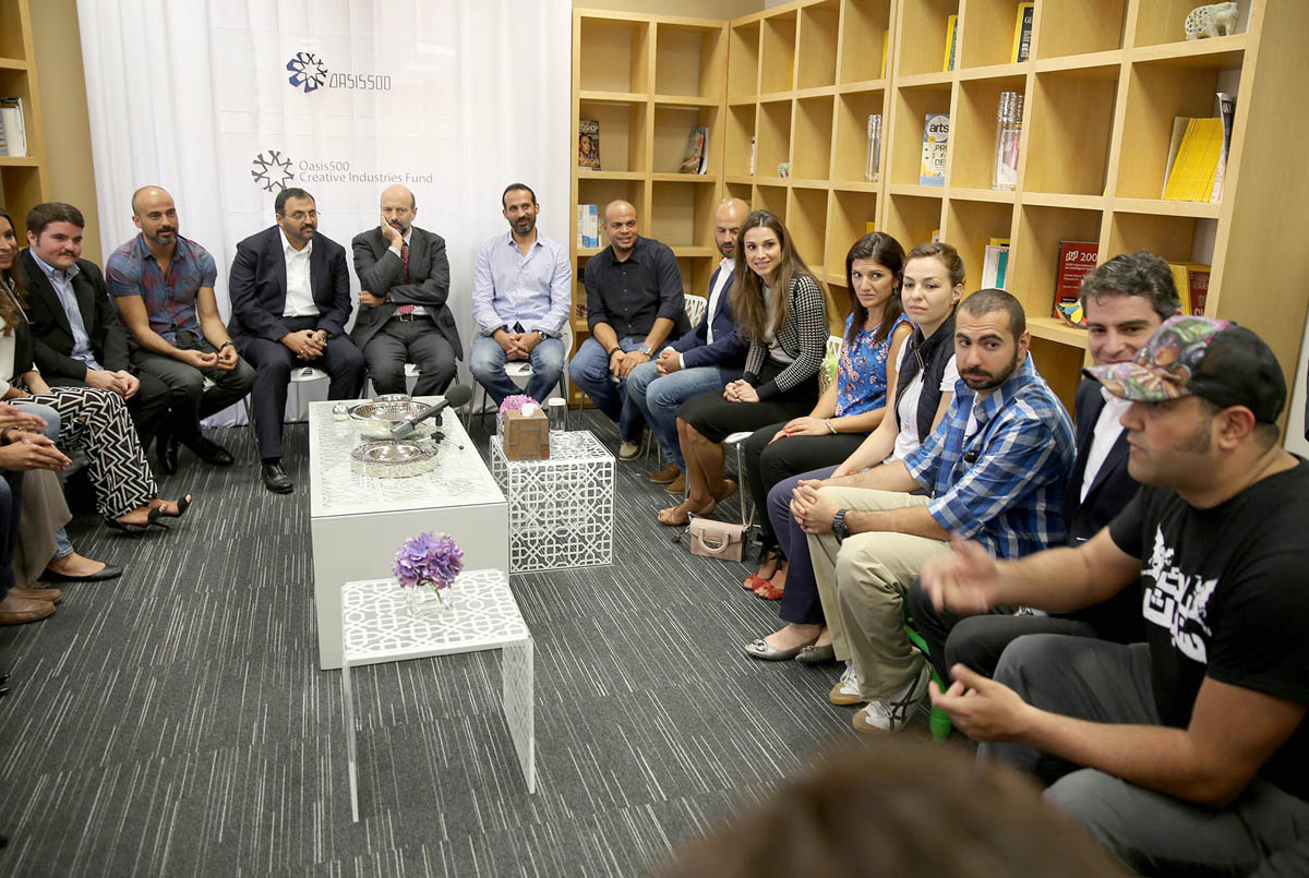 Queen Rania inaugurates the entrepreneurship talent exhibition at "Oasis500"