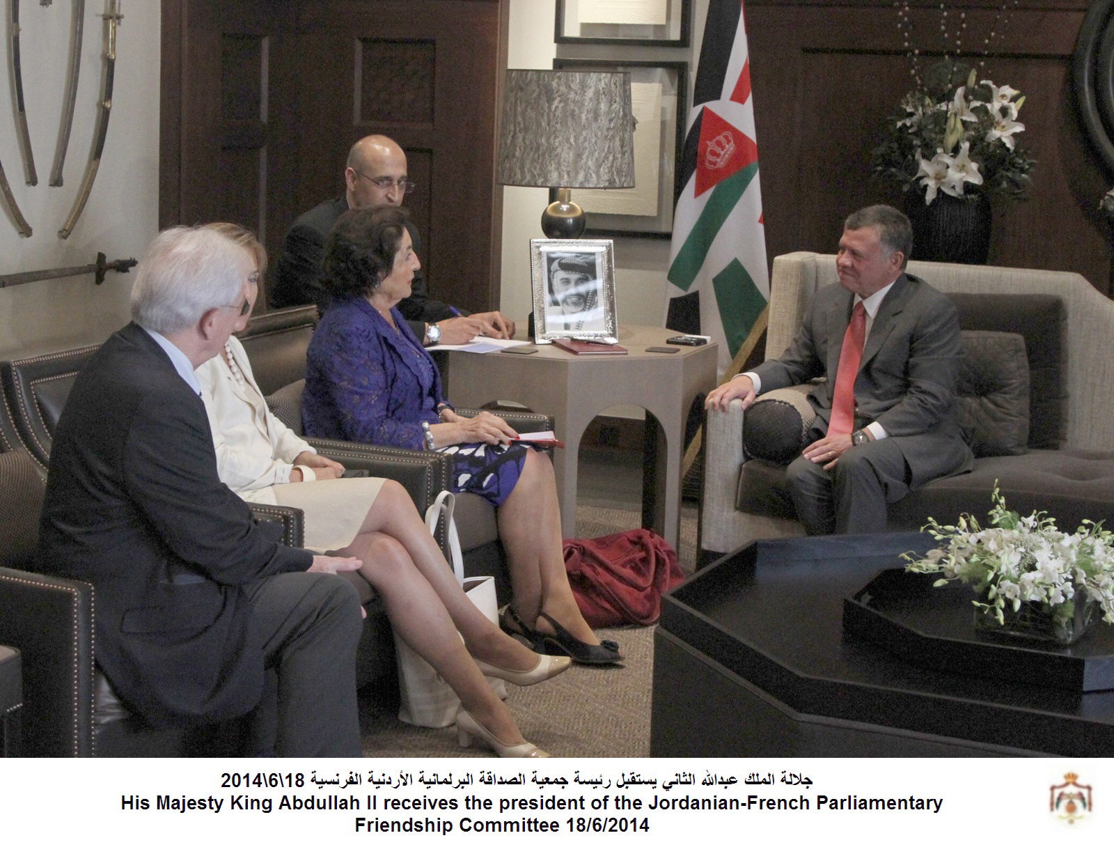 King meets President of the Jordanian-French Parliamentary Friendship Committee