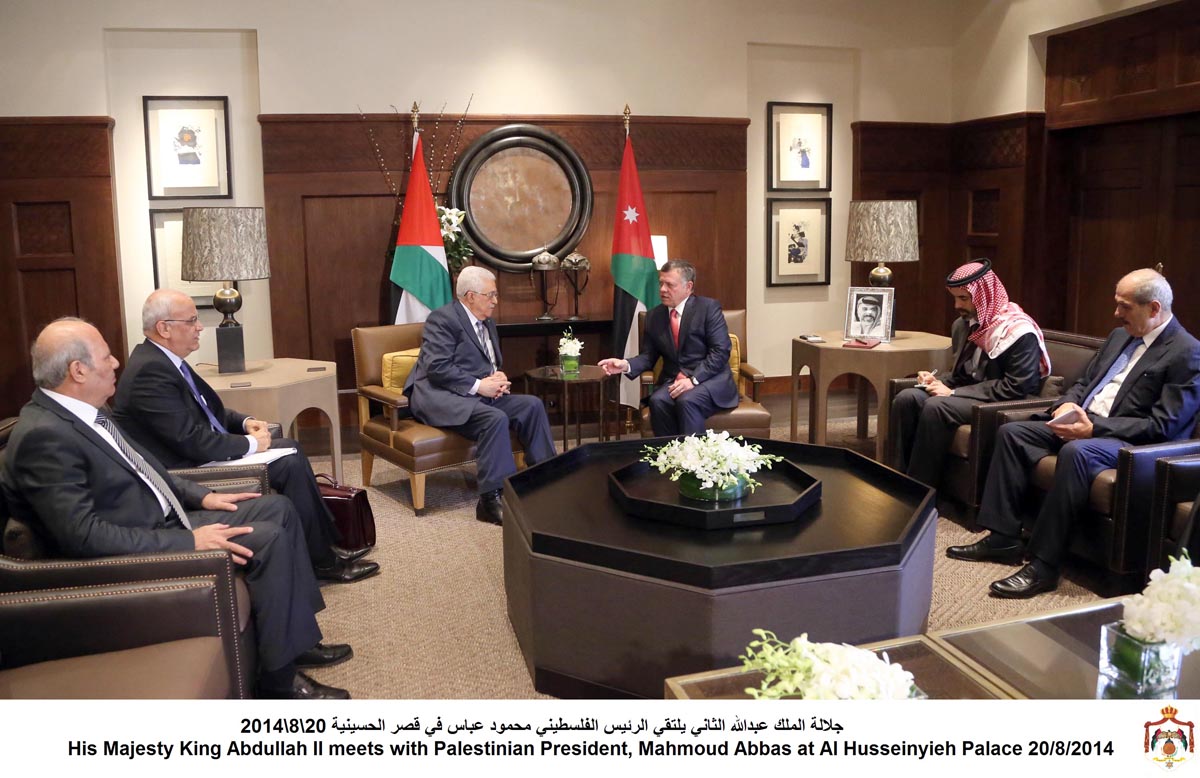 King meets Palestinian president