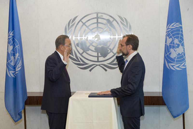Prince Zeid sworn in before UN chief