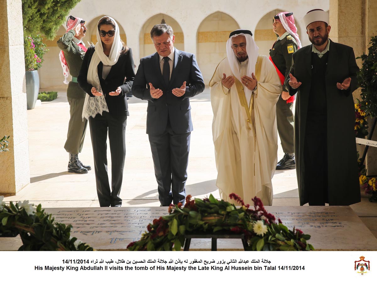 King, Queen visit tomb of King Hussein