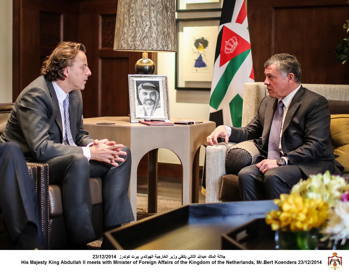 King, Dutch FM discuss ties, Mideast