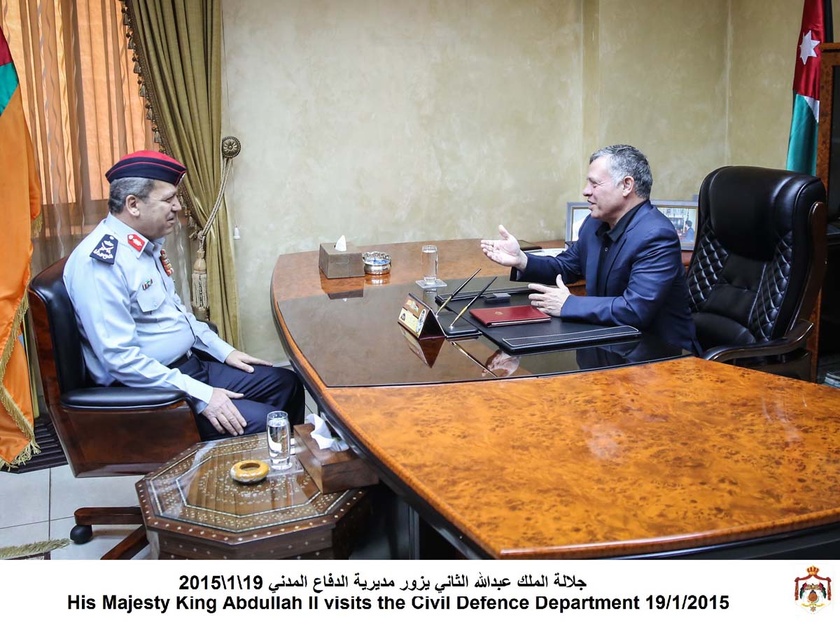 King visits Civil Defence Department, checks on its services