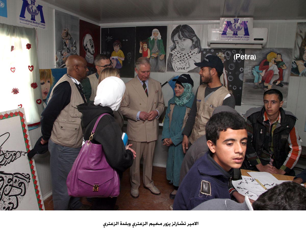 Prince Charles visits Zaatari refugee camp