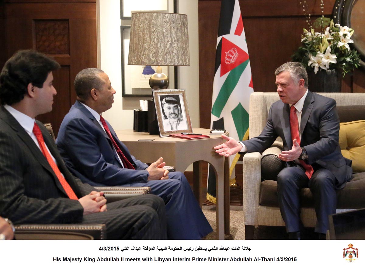 King receives Libyan interim PM