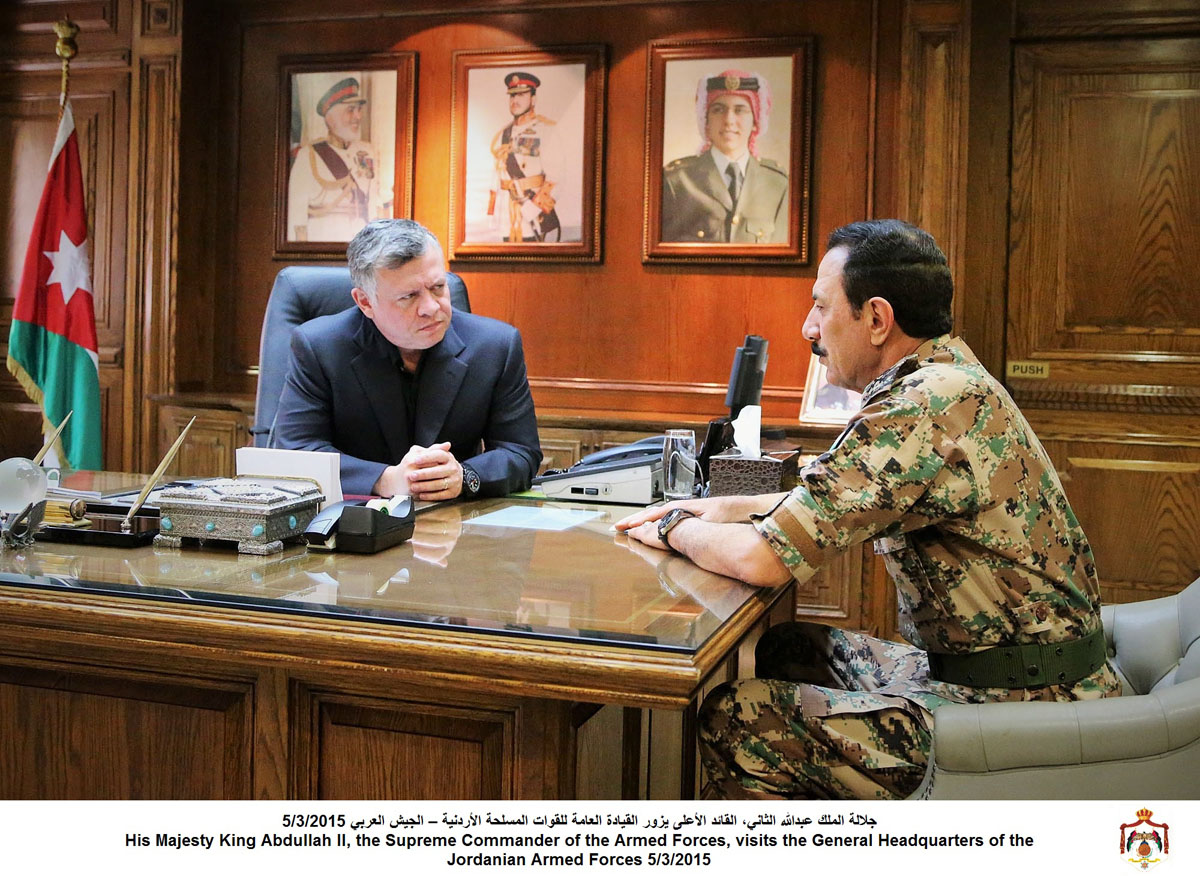 King visits Army Headquarters