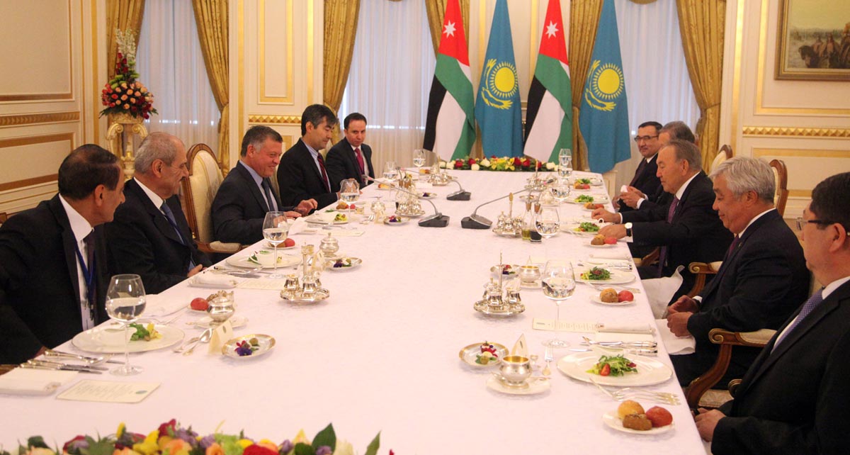 King holds talks with Kazakh President