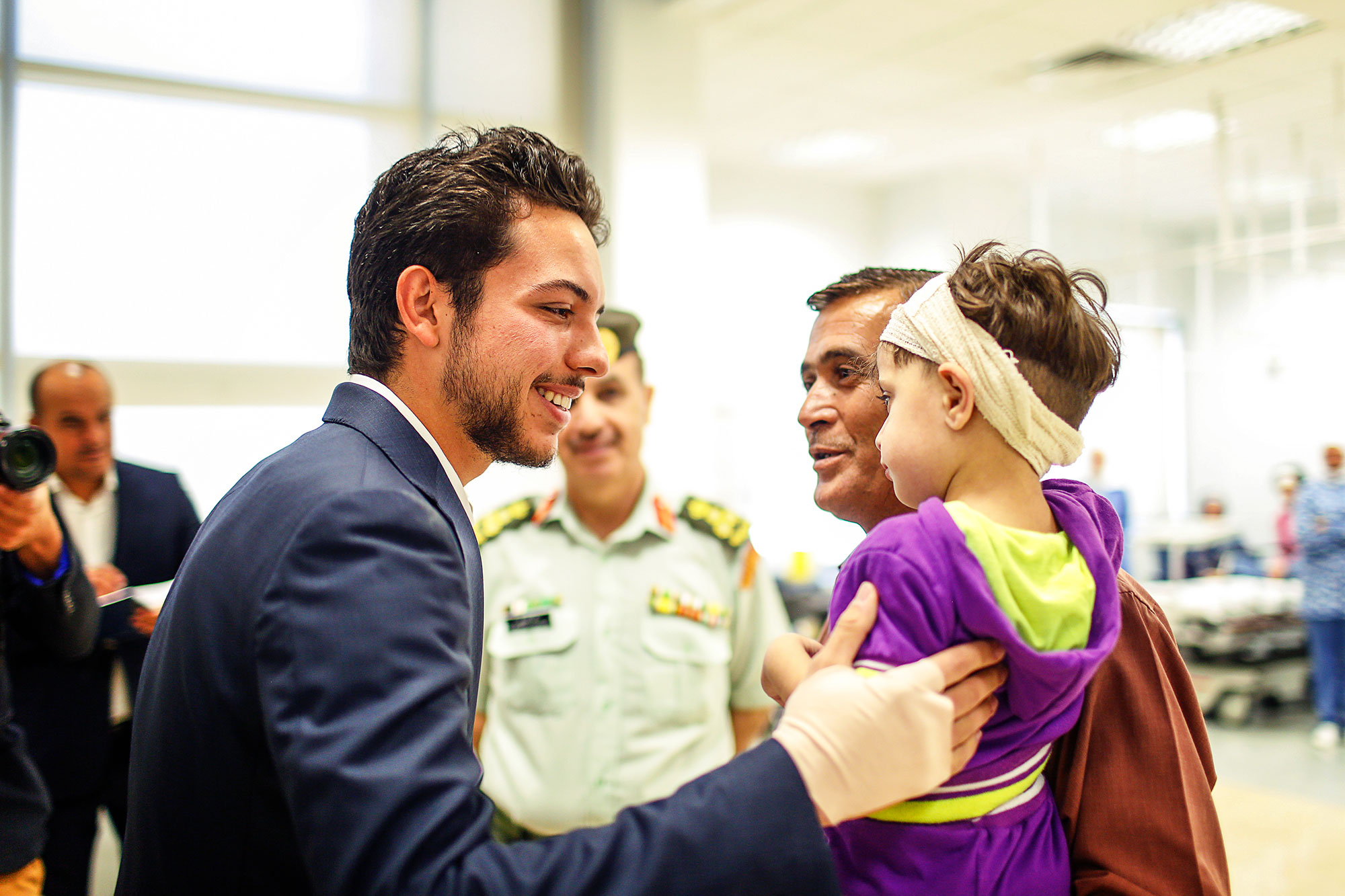 Crown Prince visits cochlear implant patients at King Hussein Medical Center