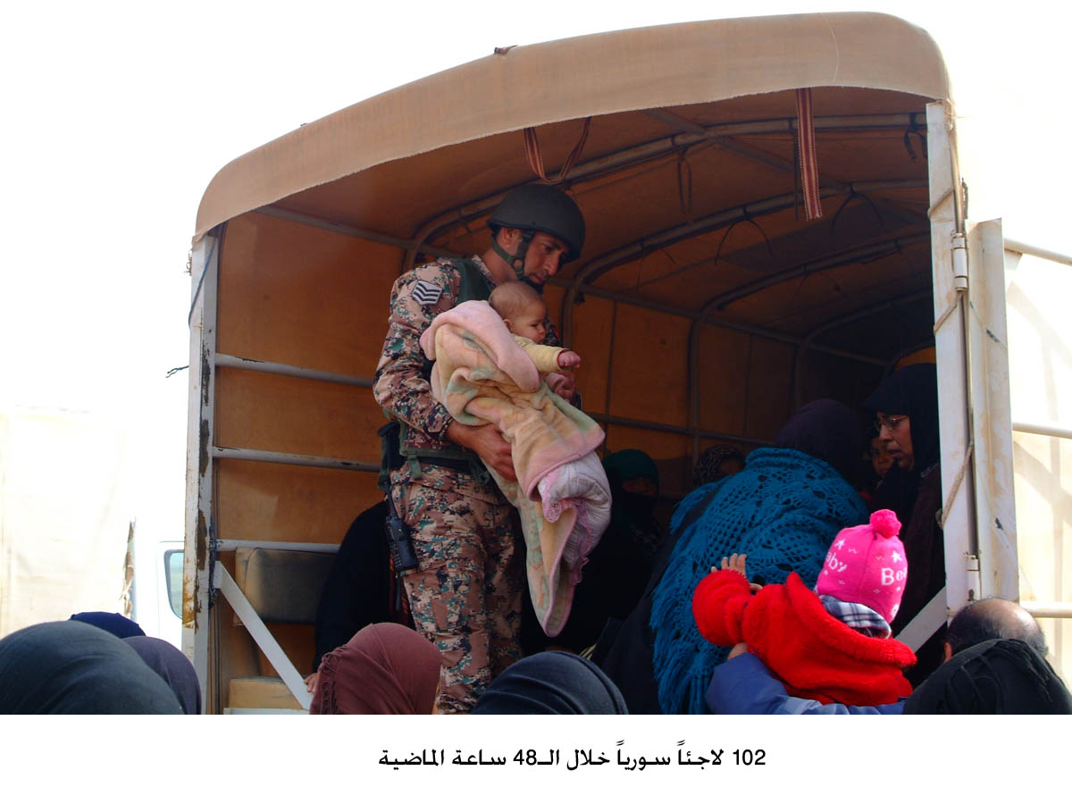 102 Syrian refugees cross into Jordan in last 48 hours