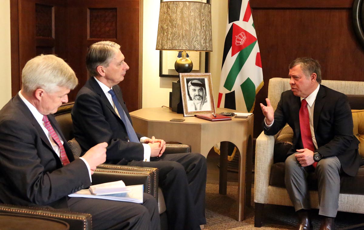 King, British Secretary of state discuss Syrian crisis