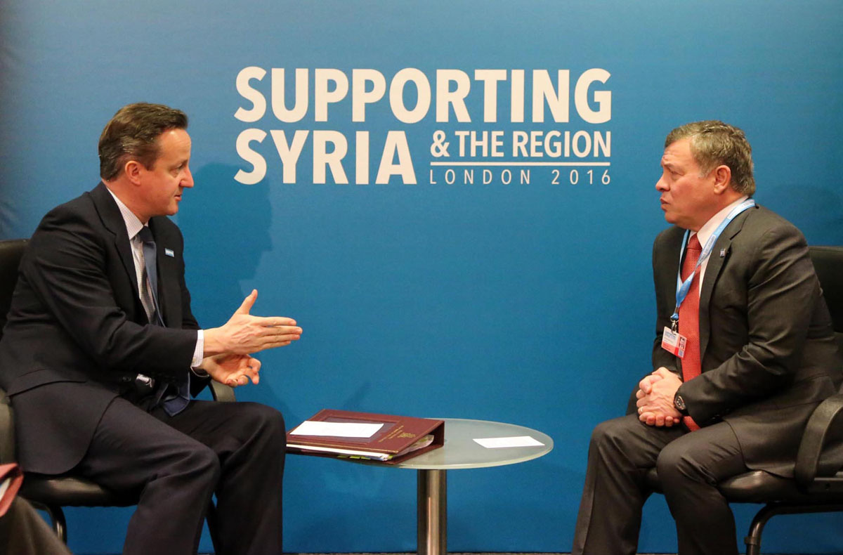 King, British prime minister discuss Syrian crisis