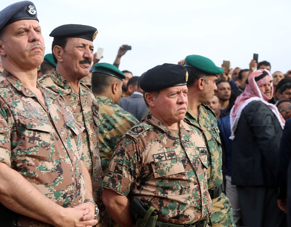 King attends funeral of Major Rashed Al-Zyoud