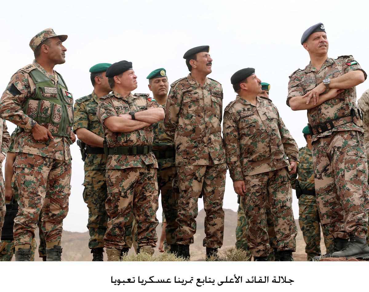 King attends military drill