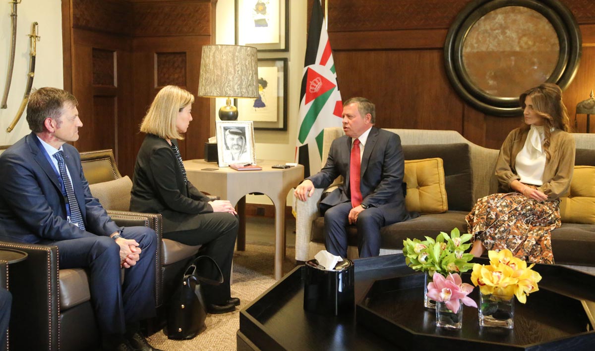 King receives EU foreign policy chief