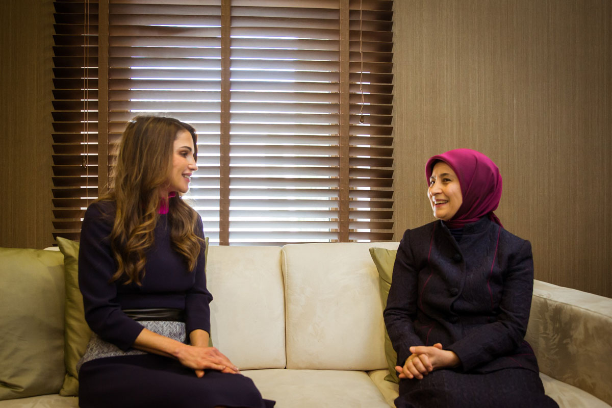 Queen Rania meets with Turkish PM’s spouse