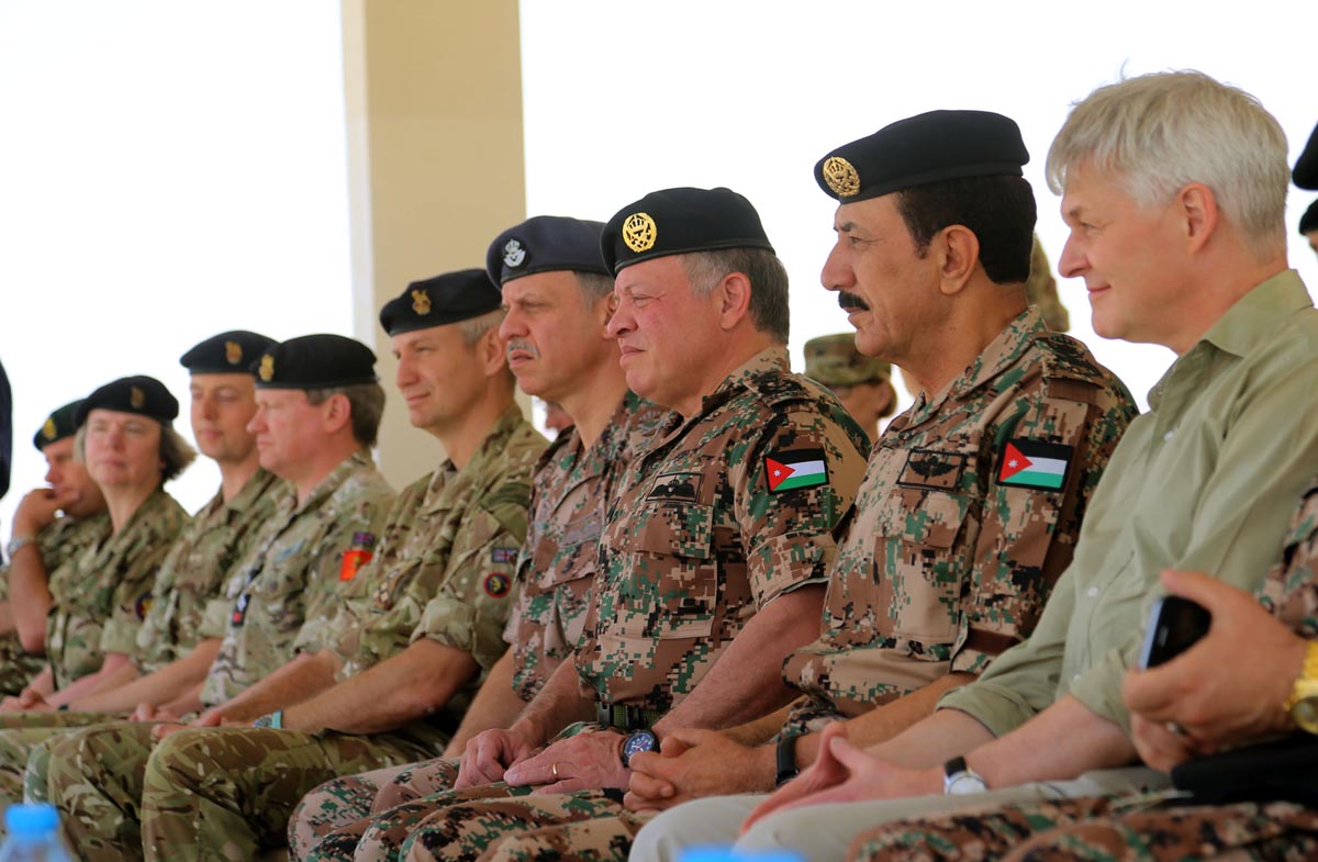 King attends military drill