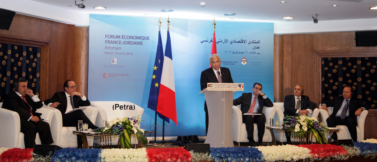 PM, French President attends Jordan-France Business Forum