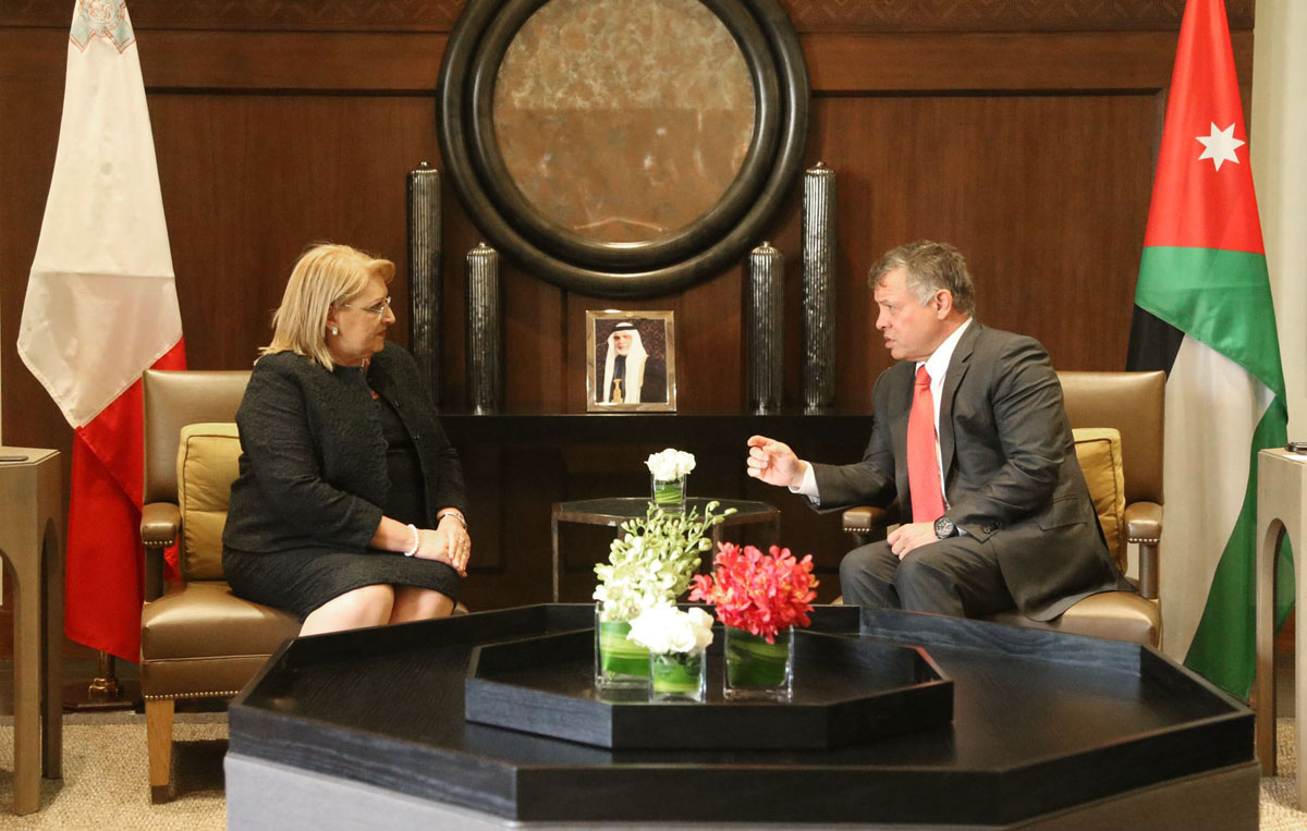 King meets presidents of Lithuania, Malta