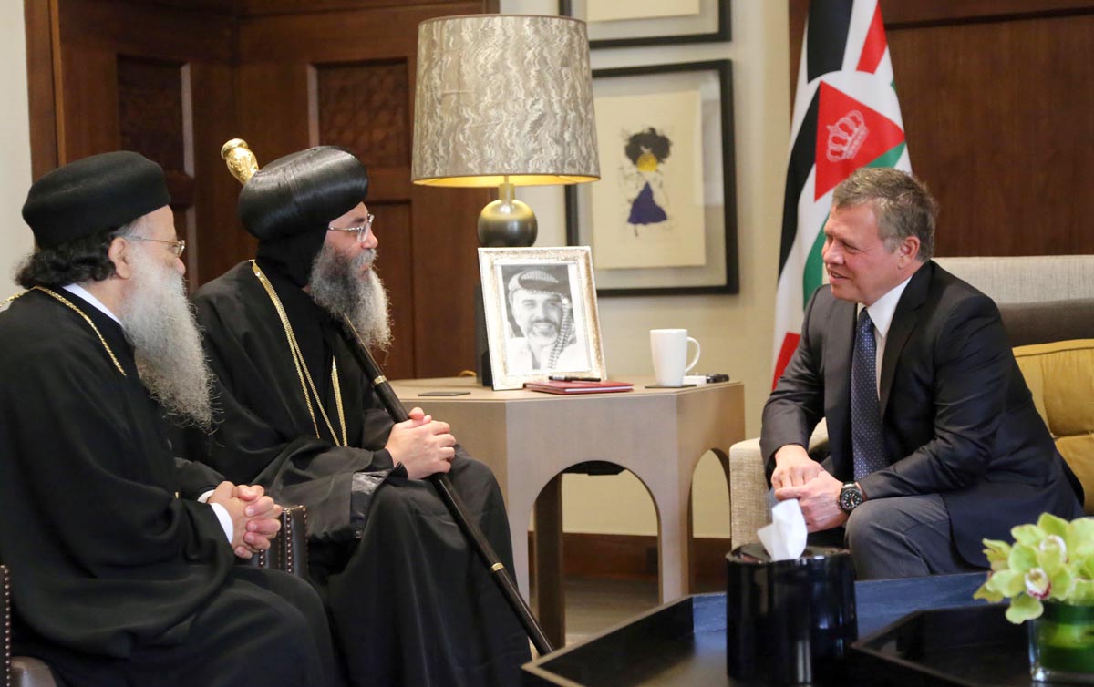 King receives Coptic Metropolitan of Jerusalem and Jordan