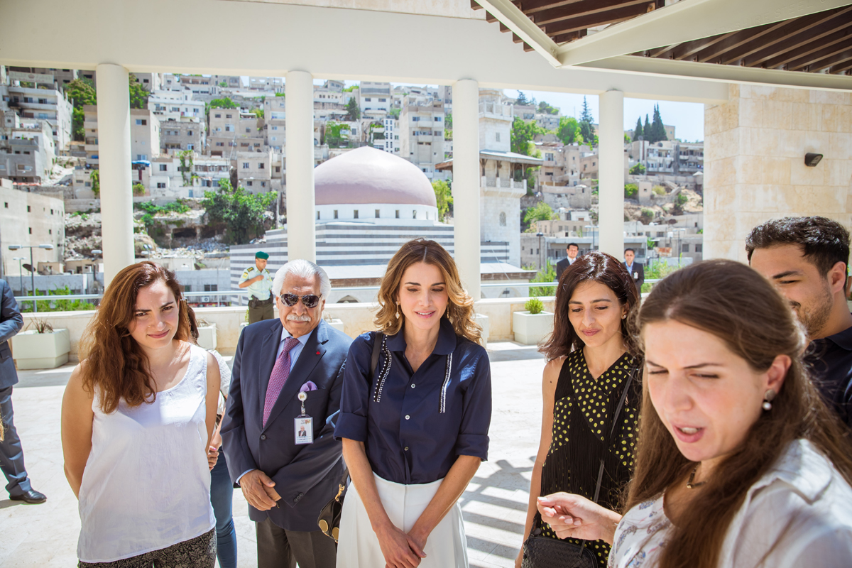 Queen Rania Visits Amman Design Week’s Raghdan Terminal