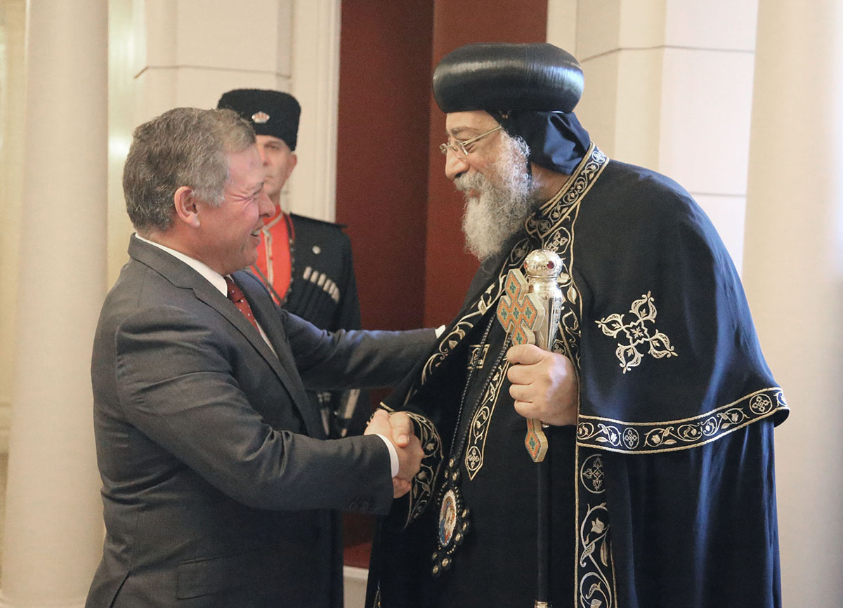 King meets with Pope Tawadros II of Alexandria