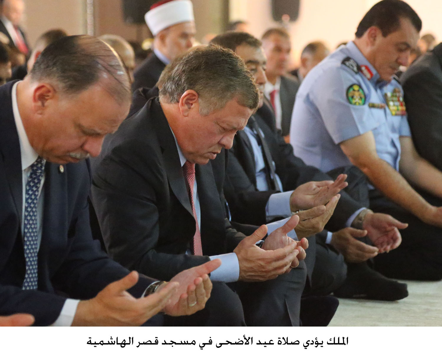 King performs Eid Al Adha prayers
