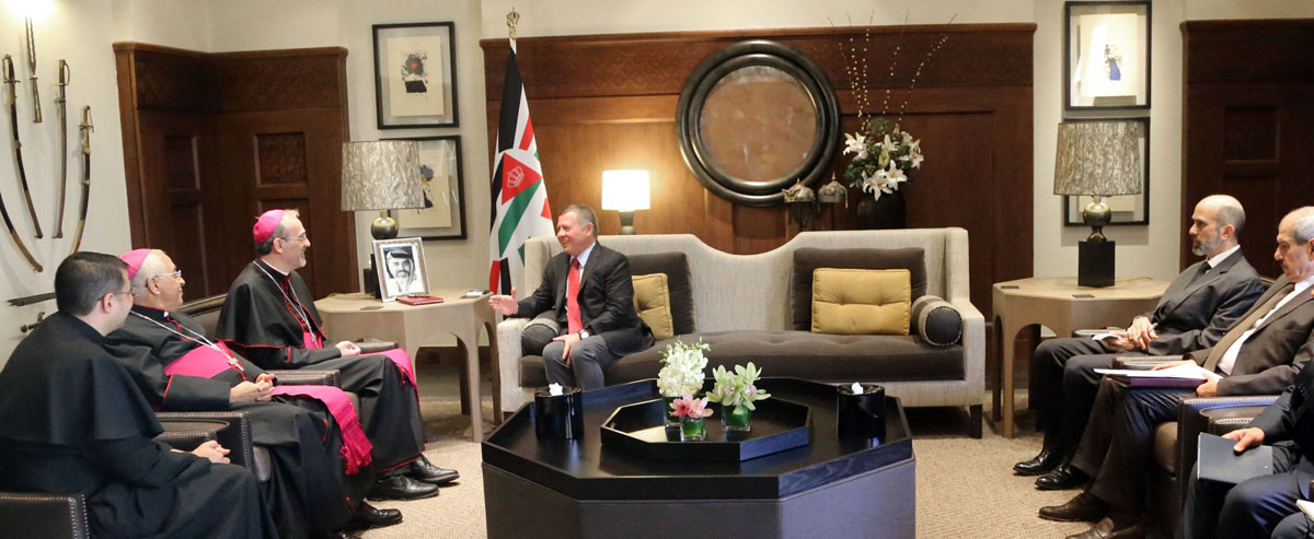 King meets Apostolic Administrator of the Patriarchate of Jerusalem