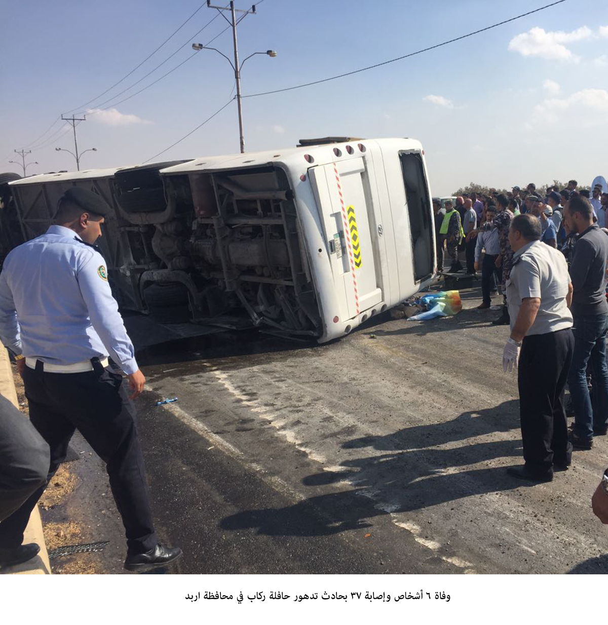 6 killed, 37 injured in bus crash in Irbid