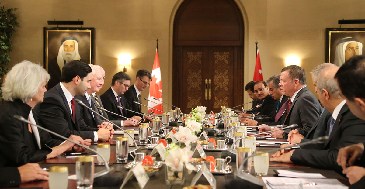 King, Canada's Governor General discuss ties, Mideast issues