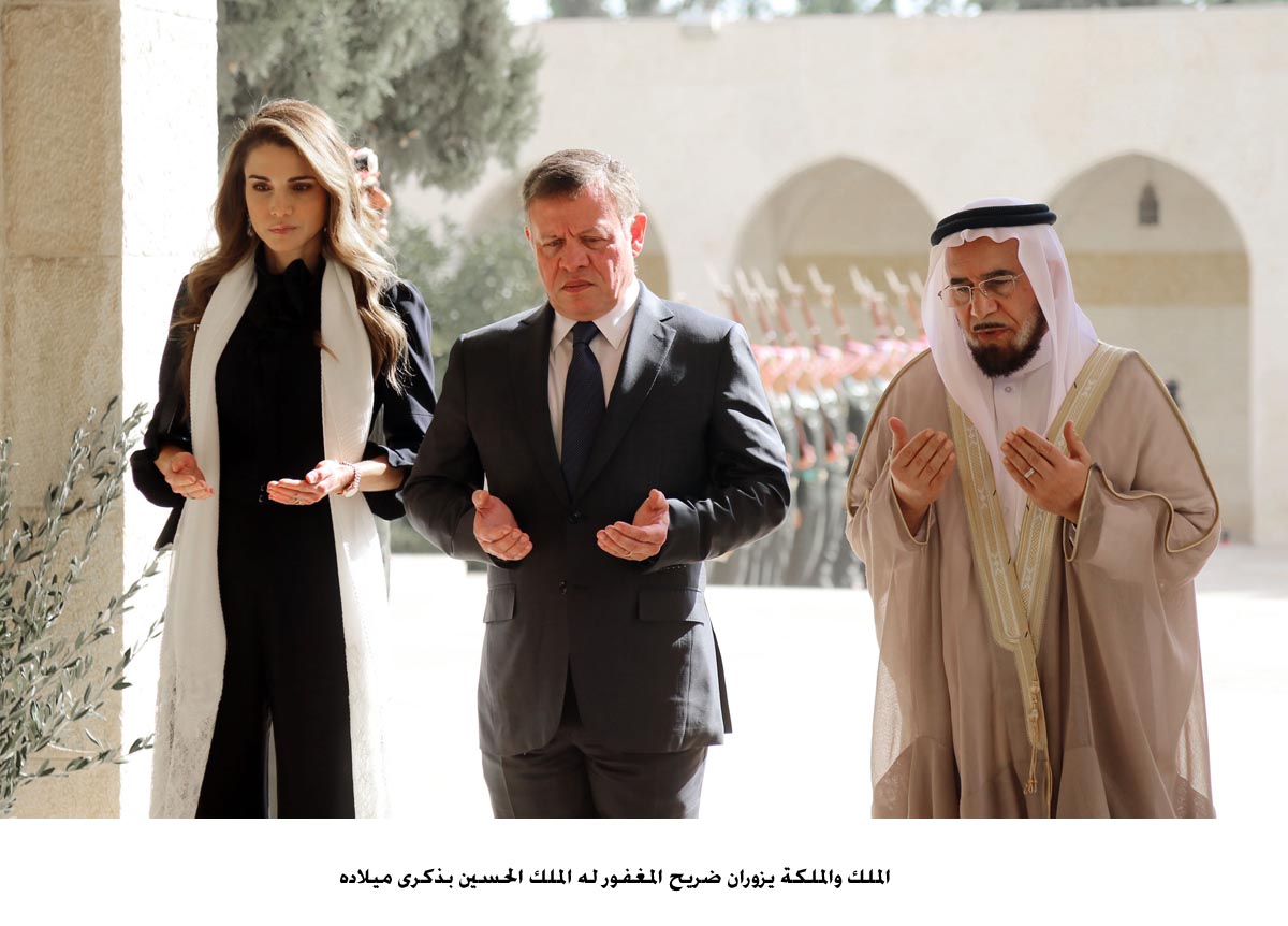 King, Queen visit tomb of late King Hussein
