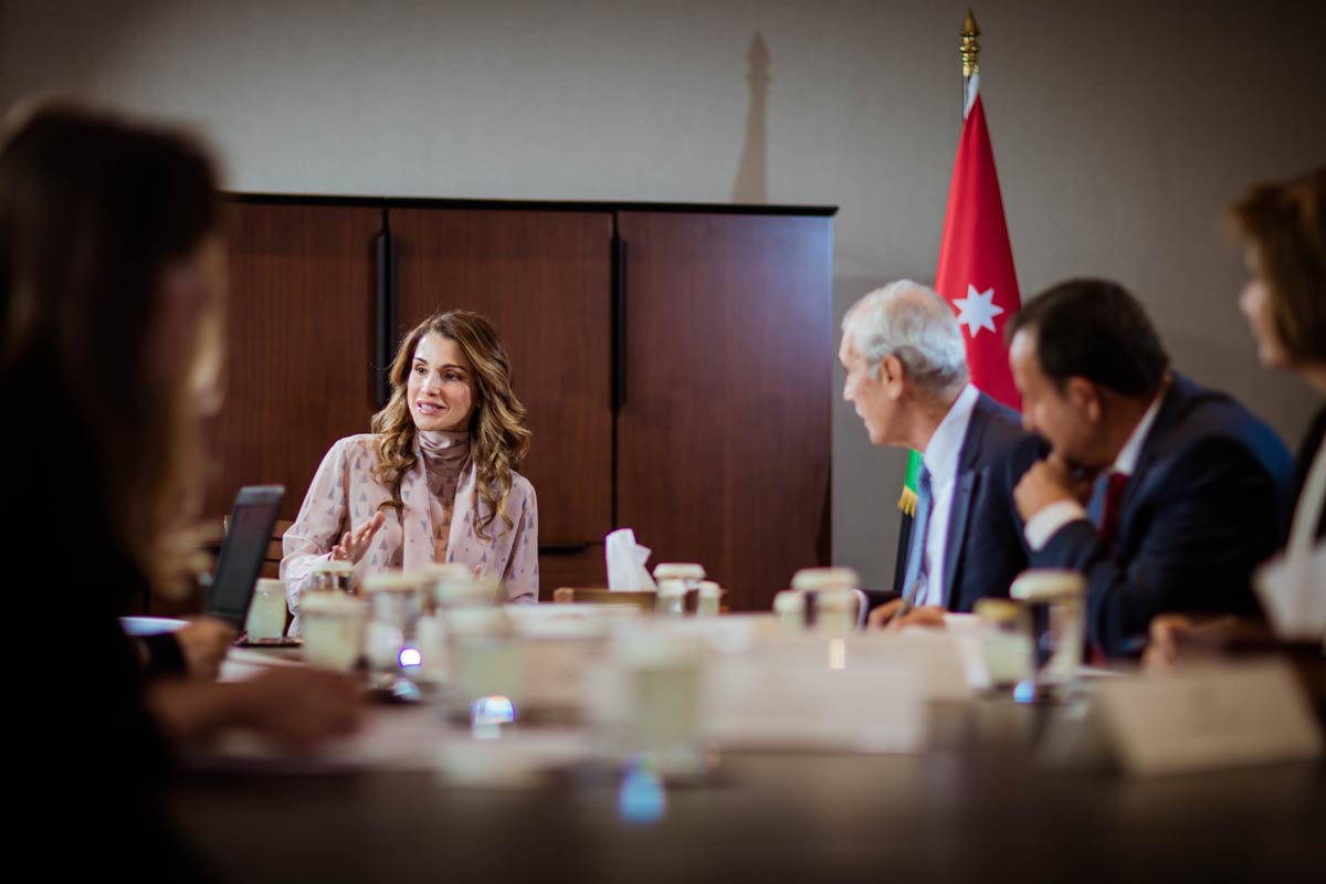 Queen Rania chairs annual QRAEE Board of Trustees meeting
