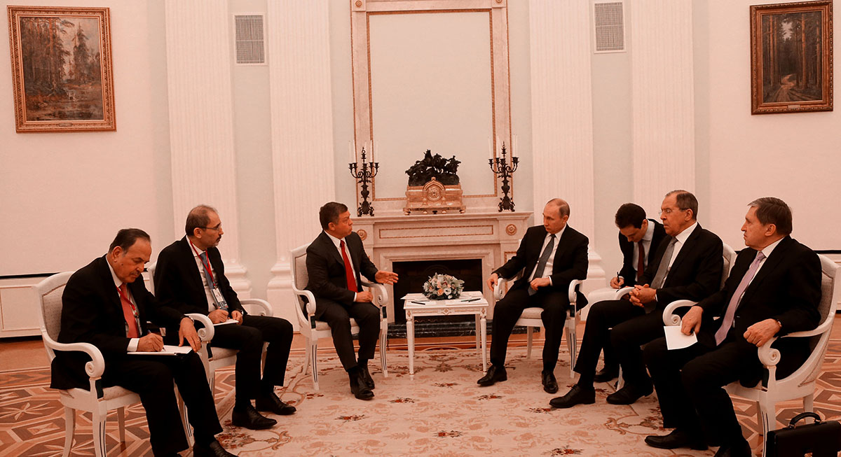 King, Russian president hold summit meeting in Moscow